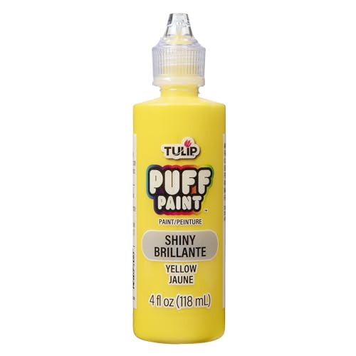 Tulip 41408 Dimensional Fabric Paint 4oz Slick Yellow - color: SHINY YELLOW, size: 4 Fl Oz (Pack of 1)
