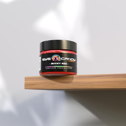 Eye Candy Resin Pigment Paste – Highly Pigmented Epoxy Color, 2 oz, Solid Non-Metallic, Mixable for Custom Shades (Bucky Red) - color: Bucky Red