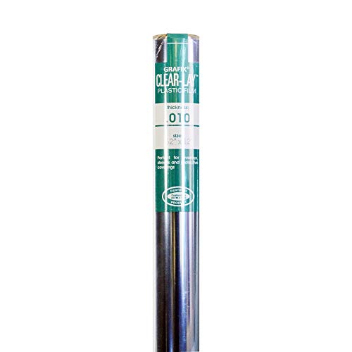 Grafix Clear-Lay Plastic Film 0.010 52 in. x 12 ft. roll