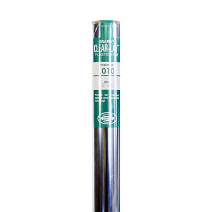 Grafix Clear-Lay Plastic Film 0.010 52 in. x 12 ft. roll