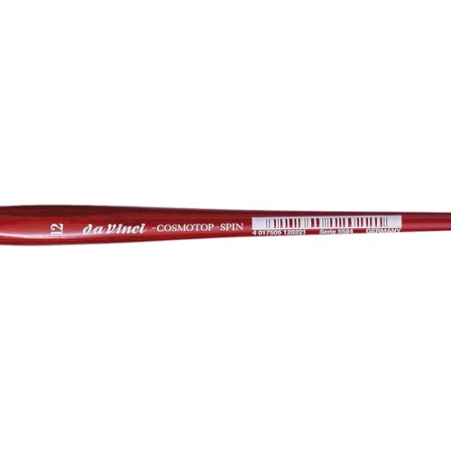 da Vinci Watercolor Series 5584 CosmoTop Spin Paint Brush, Pointed Oval Synthetic with Red Handle, Size 12 (5584-12) - size: Size 12, style: Pointed Oval