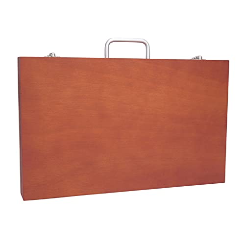 Oil Painting Box Portable Wooden Painting Case Wooden Painting Easel Painting Tool Case Wood Easel Case Watercolor Container Wooden Art Wood Desk Table Easel Travel Pigment Case Painting Easel