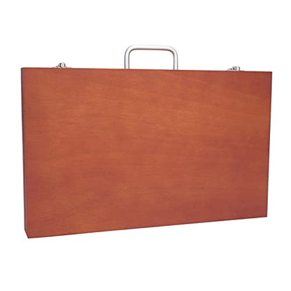 Oil Painting Box Portable Wooden Painting Case Wooden Painting Easel Painting Tool Case Wood Easel Case Watercolor Container Wooden Art Wood Desk Table Easel Travel Pigment Case Painting Easel