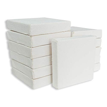 LWR CRAFTS Mini Stretched Canvas 2" X 2" Pack of 12 - size: 2"x2"x12