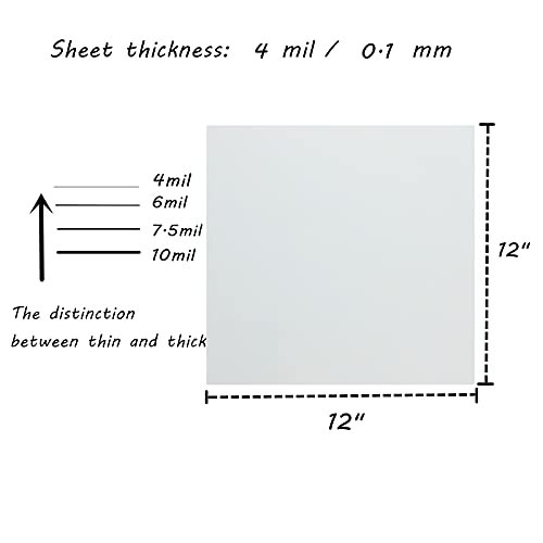 BANLTRE 15 Pieces 4 mil Transparency Blank Template Material Stencils Mylar for Cutting Paper Clear Sheet 12 × 12 inch (15-4 mil) - size: 15-4 mil