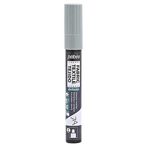 Pebeo 7A Marter Fabric Marker, 4 mm, Pastel Taupe - color: Pastel Taupe