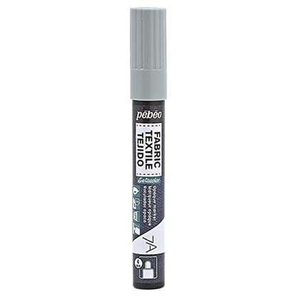 Pebeo 7A Marter Fabric Marker, 4 mm, Pastel Taupe - color: Pastel Taupe
