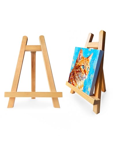 Tabletop Easel for Painting, Mini Painting Easel, Small Wooden Table Top Easels Stand for Painting, Folding Wooden Easel Stand, Beech Wood Tabletop Easel Stand for Kids Students Adults - color: Light Wood