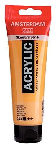Amsterdam Standard Series Acrylic Tube 120ml Gold Yellow 253 (17092532) - color: Gold Yellow, size: 4.05 Fl Oz (Pack of 1)
