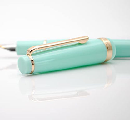 JINHAO 82 Fountain Pen with Gold Clip (F Nib 0.5mm, Light Green) - color: Light Green