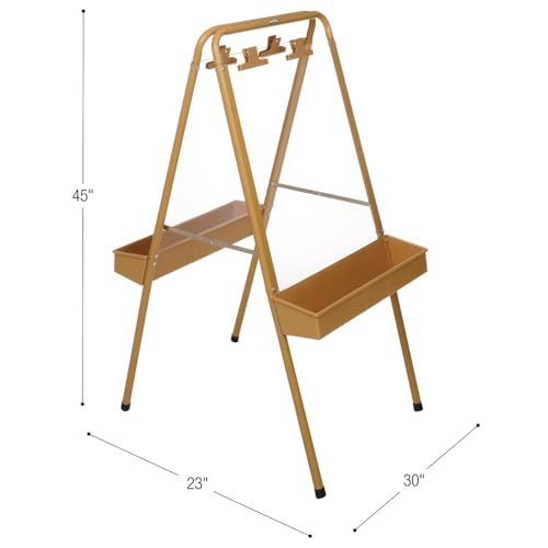Colorations 2-Way Indoor/Outdoor Acrylic Panel Easel - style: 2-Station, Tan