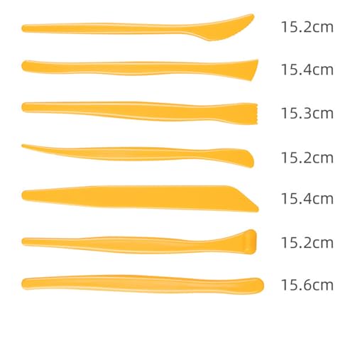 YYaaloa 14pcs Set Plastic Crafts Clay Modeling Tool Pottery Carving Tools for Shaping and Sculpting for Ceramics Clay Pottery (Plastic Knife-14pcs)