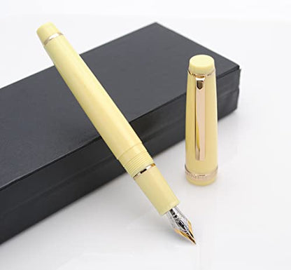 JINHAO 82 Fountain Pen with Gold Clip (F Nib 0.5mm, Yellow) - color: Yellow