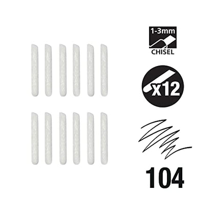 Daler Rowney FW Mixed Media Paint Marker Nibs, Pack of 12, Small 1-3mm Chisel Nibs (D160323104) - style: 1-3MM Chisel, Nibs