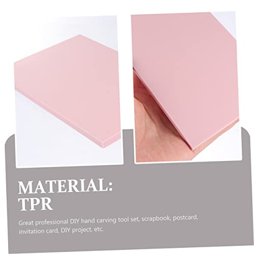 Veemoon 4pcs Carving Rubber Blocks for Crafts Soft Material for Stamp Making for Beginners and Professionals Lightweight and Portable Carving Supplies