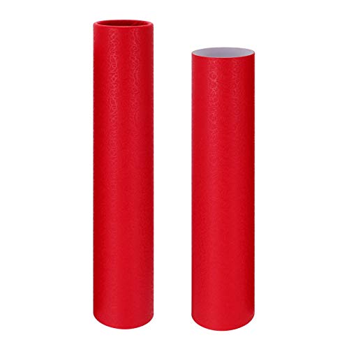 Poster Carrying Case Paper Drawing Mailing Tubes Shipping Calligraphy Painting Document Tubes Pull out Artwork Poster Blueprints Tube Holder Red Construction Paper Roll - color: Red 2, size: 35X6cm