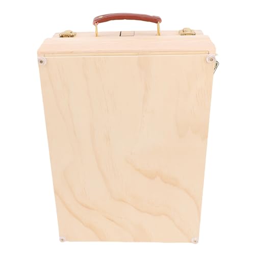 Pochade Box Wooden Easel Box Adjustable Tilt for 24 Inch Canvas Sketching Portable Tabletop Easel with Storage for Painting