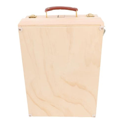 Pochade Box Wooden Easel Box Adjustable Tilt for 24 Inch Canvas Sketching Portable Tabletop Easel with Storage for Painting