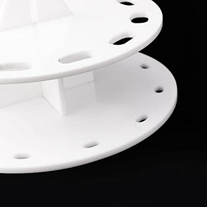 Yoseng 12-Hole Rotating Brush Holder for Ink Blending Brushes, White | Smooth 360° Rotation Keeps All Blending Brushes Within Reach,Easy Snap-together Assembly,Fits Yoseng Oval Ink Blenders