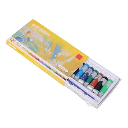 Gouache Pigment Tubes (5ml / Tube) 12 Color Gouache Painting Color Water-Based Paint for Art Painting Grade