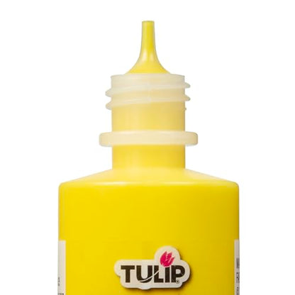 Tulip 41408 Dimensional Fabric Paint 4oz Slick Yellow - color: SHINY YELLOW, size: 4 Fl Oz (Pack of 1)