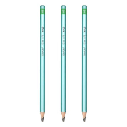 PATIKIL 10B Drawing Pencils for Sketching, Set of 3 Hexagonal Graphite Sketch Pencils Professional Sketching Art Supplies for Drawing Shading Writing Art Artists Beginners, Black - style: 10B