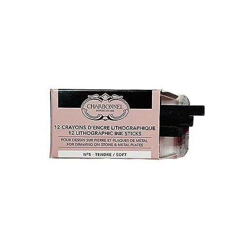 Lefranc Bourgeois Charbonnel Professional Litho Crayons No5 Soft, Set of 12 - style: Litho Crayons No5 Soft, Set of 12