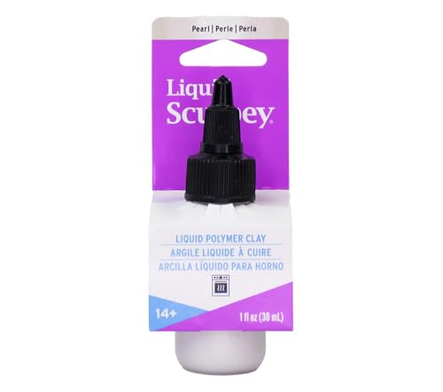 Liquid Sculpey® Liquid Polymer Oven-Bake Clay, Pearl, 1 oz. Bottle, Great for Jewelry, Holiday, DIY, Mixed Media, Window clings, Home décor and More! Perfect for Beginners to Artists! - color: Pearl, size: 1 oz