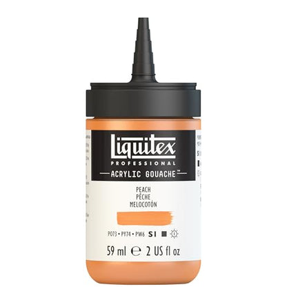 Liquitex Professional Acrylic Gouache, 2-oz (59ml) Bottle, Peach - color: Peach
