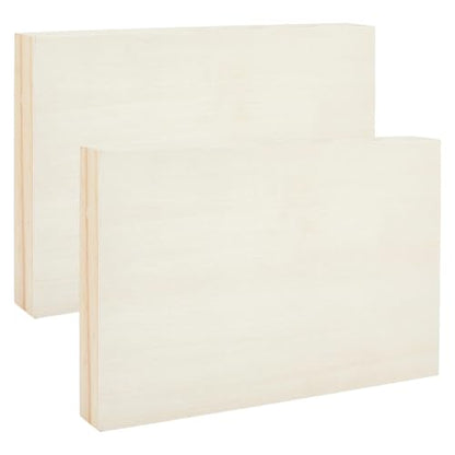 3Pcs Unfinished Wooden Canvas Panels 12x8 Inch Wood Canvas Board Craft Wood Panel Boards for Painting Arts Pouring Use with Oils Acrylic DIY Art Crafts Projects Home Decor - size: 12x8 Inch