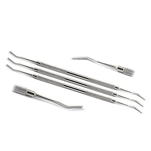 MEDSPO Professional Dental Carvers | Cement Spatula Stock Knife | Single Double End | Sculpting Wax Modeling Mixing | Lab Tools (Heidman Spatula Set of 3)