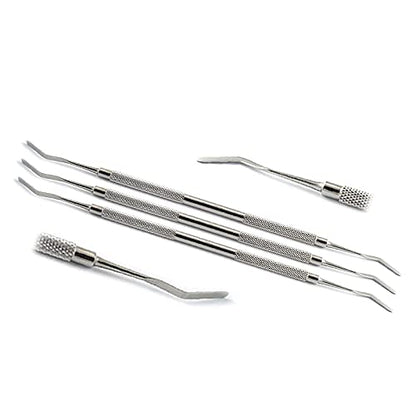 MEDSPO Professional Dental Carvers | Cement Spatula Stock Knife | Single Double End | Sculpting Wax Modeling Mixing | Lab Tools (Heidman Spatula Set of 3)
