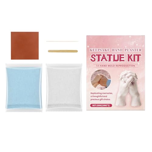 Eco Resin Casting Powder - 100g Easy Mixing Water Activated | Clay Hand Molding Kit Plaster Powder - for Mold Making Hand Sculpture Home Decor Beginners Couples