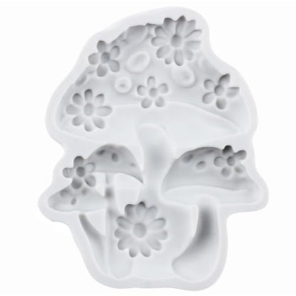 Mushroom Polymer Clay Molds Mushroom Silicone Mold for DIY Crafts Epoxy Resin Casting Air Dry Polymer Clay Plaster Jewelry Making - color: Style A