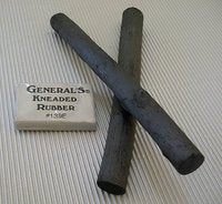 General Pencil 57JBPE Jumbo Willow Charcoal with Kneaded Eraser - 2 Pack