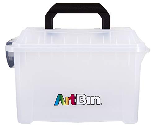 ArtBin 6815AG Mini Sidekick Carrying Case, Portable Art & Craft Organizer with Handle, [1] Plastic Storage Case, Clear (Pack of 6) - size: Mini (Pack of 6)
