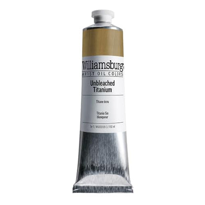 Williamsburg Artist Oil Colors by GOLDEN, Unbleached Titanium, 150 ml tube, Professional Oil Paint, Opaque - color: Unbleached Titanium, size: 5.07 Fl Oz (Pack of 1)