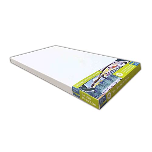Artist's Loft 15" x 30" Level 3 Gallery Wrapped Heavy Duty Canvas - Acid Free Cotton Canvas for Paint, Acrylic, & Oils - Bulk 6 Pack - size: 15\ x 30\