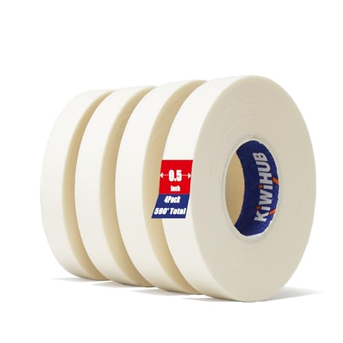 4 Packs Artist Tape for Watercolor Paper - White Masking Artists Tape for Drafting, Art Painting and All Paper Media - Acid Free 0.5inch Wide 592FT Long Total - size: 0.5inch