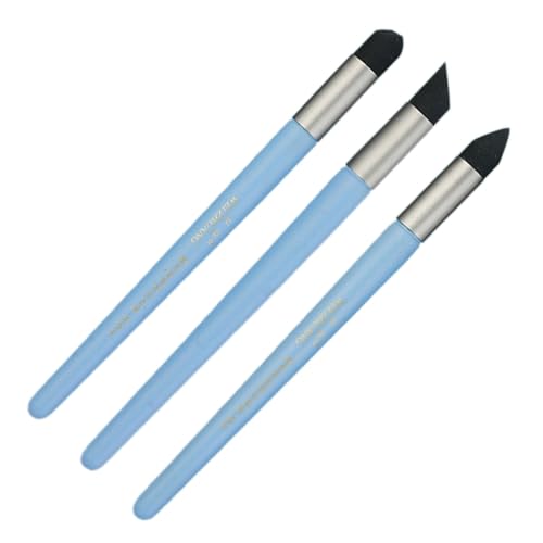 Color Shaper Paints Mixing Tool Paint Shaper Color Painting Blending Tool for Smearing Blending Highlighting Pastel Tools Soft Pastel Silicone Tools Oil Soft - color: Blue 3 Pack Set