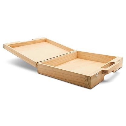 Woodpeckers Wood Craft Suitcase 10-5/8 x 12 inch, Pack of 1 Unfinished Wooden Boxes for Crafts, Travel Memory Boxes for Keepsakes - size: 10-5/8"