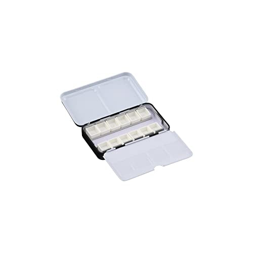 New York Central Watercolor Palettes - Empty Half Pan Boxes and Palette for Artists, Watercolor Painting, Students, Color Theory, & More! - 12 Half Pans - size: 5" x 3" x 1"