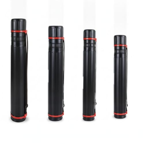 Adjustable Wooden Art Tube, Telescoping Poster and Blueprint Storage Case, Rigid Black Cylinder for Rolled Documents (1 PC) - size: 53.15 x 5.71 x 53.15 in