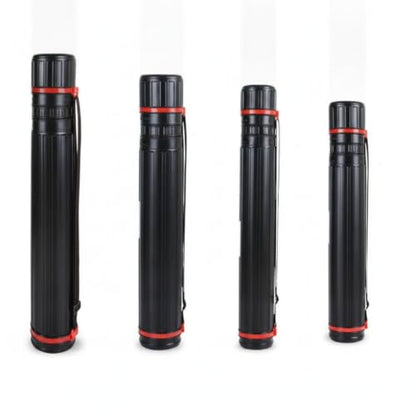 Adjustable Wooden Art Tube, Telescoping Poster and Blueprint Storage Case, Rigid Black Cylinder for Rolled Documents (1 PC) - size: 53.15 x 5.71 x 53.15 in