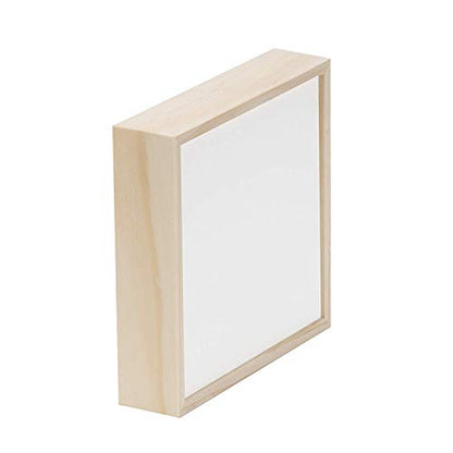 Da Vinci Pro Liquid Art Multi-Media Panel 12x12, 1-1/2" Deep Gesso Board with Natural Wood Frame, Raised Lip Wood Canvas Panel Ideal for Artists Using High Flow Acrylics and Alcohol-Based Dyes - size: 12x12"