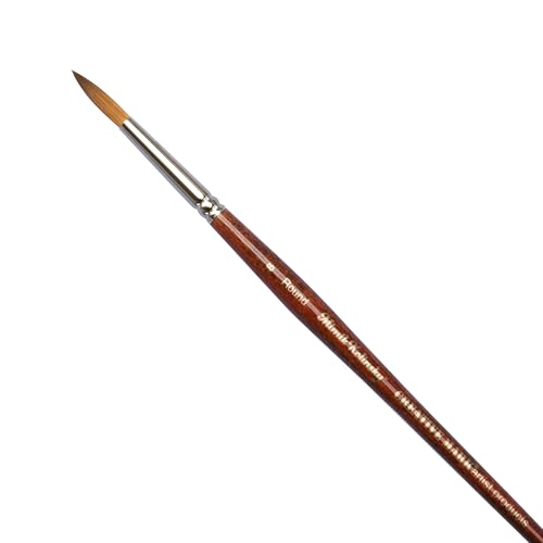 Creative Mark Mimik Kolinsky Watercolor Brush - # 8 Round - Short Handle Synthetic Paint Brush - Handmade in Germany - Synthetic Sable Paint Brushes for Professional Artists - Animal-Friendly - size: 8