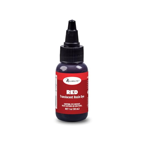 Alumilite Liquid Color Dye (Red, 1 oz) Highly Concentrated Tint for Casting Resin, Polyester, and Urethane - Ideal for Clear, Translucent, or Opaque DIY Arts and Crafts, Beginners & Professionals - color: Red