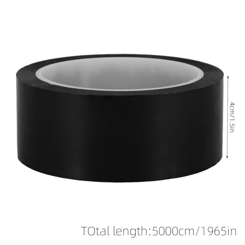 OUNONA 1 Roll Blackout Tape for Electronics - 1.6" x164ft PET Film Light Blocking Adhesive Tape - Heat Resistant and Waterproof - Single-Sided for LED Lights Screens and Glare Shielding - size: 5000.00X4.00X0.10CM