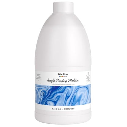 Nicpro Paint Thinner for Acrylic Painting, 33.8oz / 1000ml, Acrylic Paint Thinner, Acrylics Flow Medium Improve Flow Consistency - size: 33.8 Fl Oz (Pack of 1)