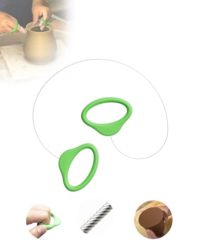 Pottery Wire Tool, Clay Cutting Wire, Green Handle Standard Pottery Wire Cutter, Pottery Wire Cut Off Tool for Pottery and Clay Artists - color: Green